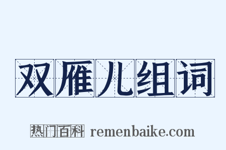 双雁儿组词是什么意思的图片